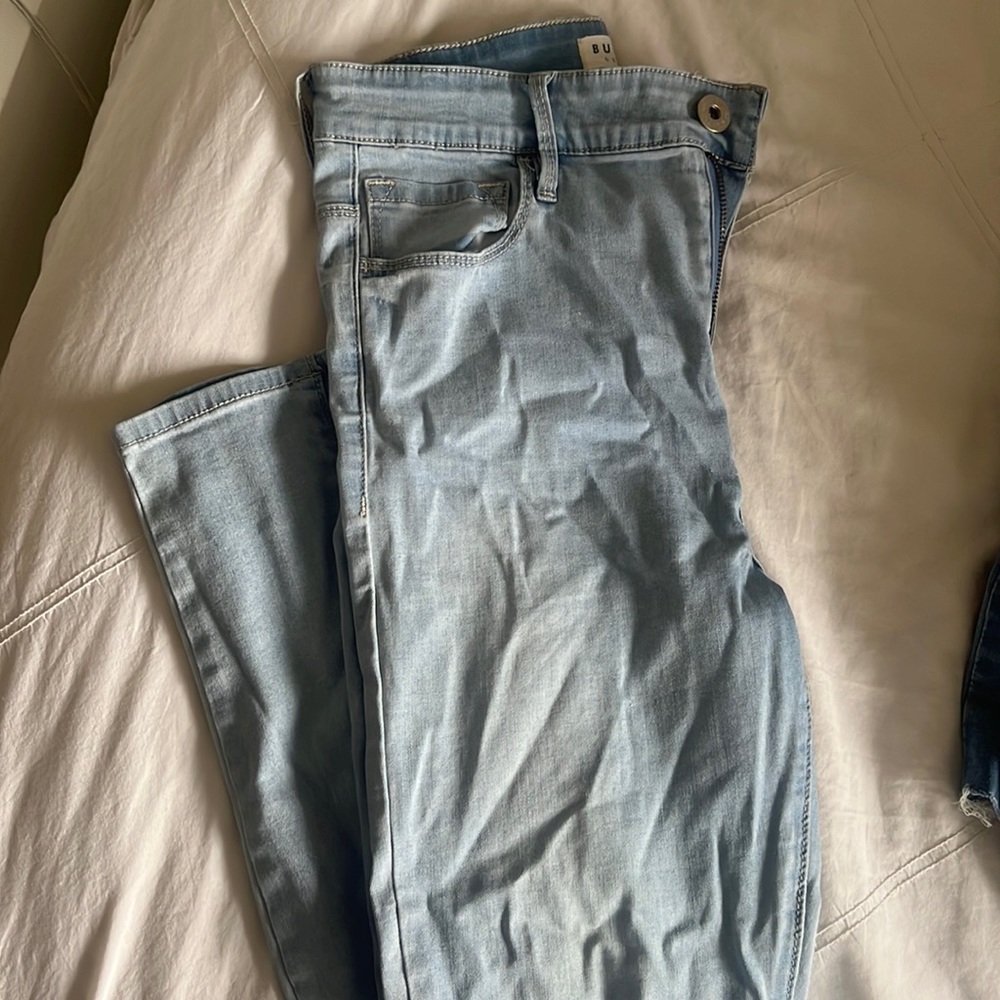 bullhead PACSUN light blue high rise light wash skinny jeans size 9